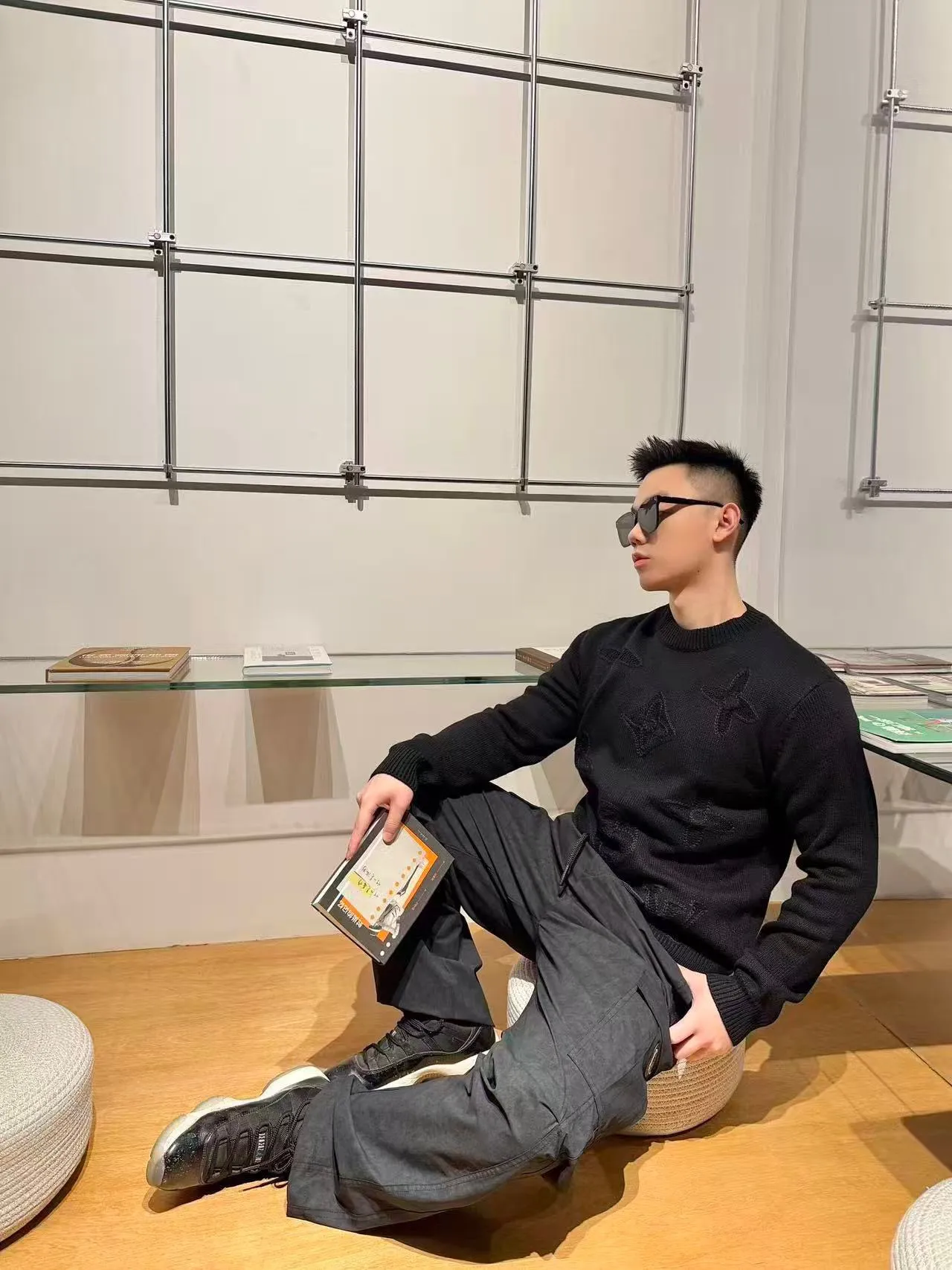 Louis Vuitton/25Fw dark embroidered jacquard sweater